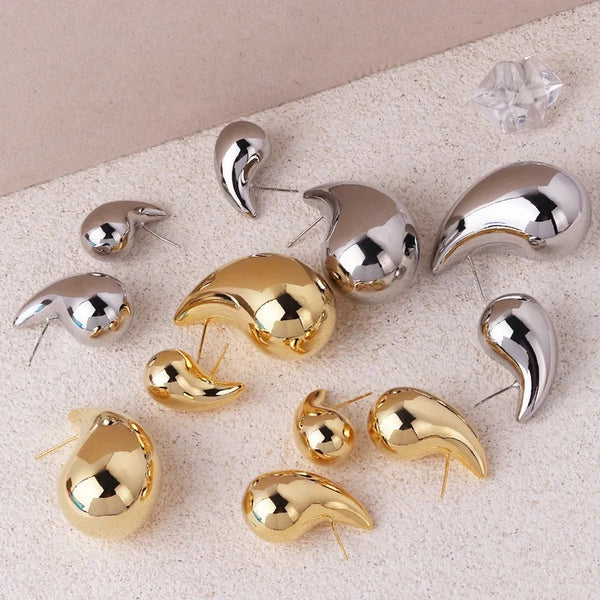 Waterdrop Dangle Earrings For Women, Lightweight Hollow Thick Fashion Jewelry