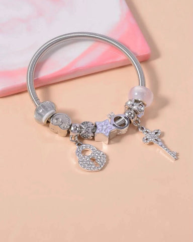 Luxury Rhinestone Charm Bangle